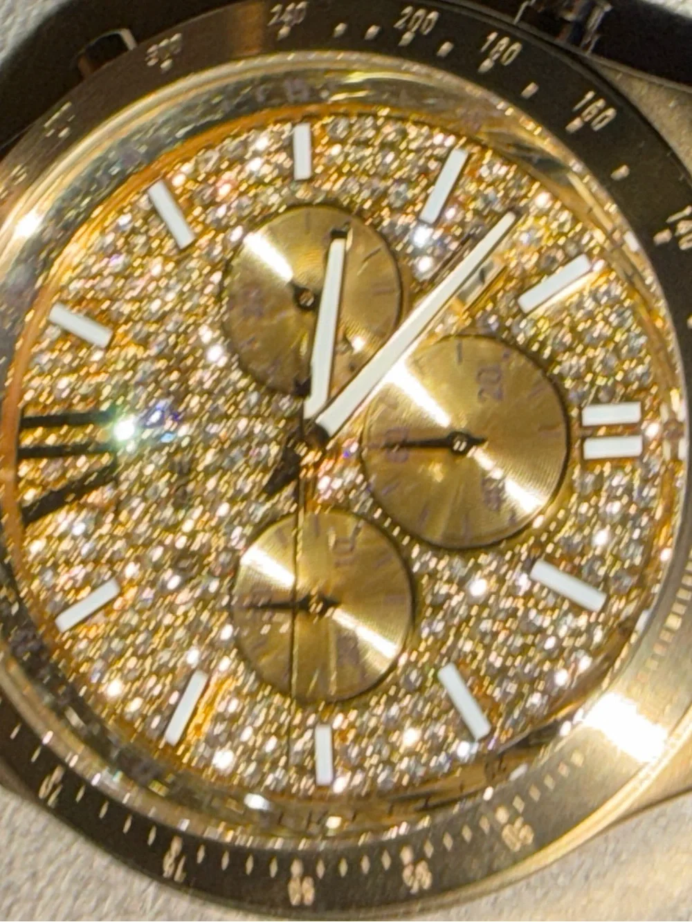 Michael Kors Oversized Berkley Pavé Gold-Tone Watch